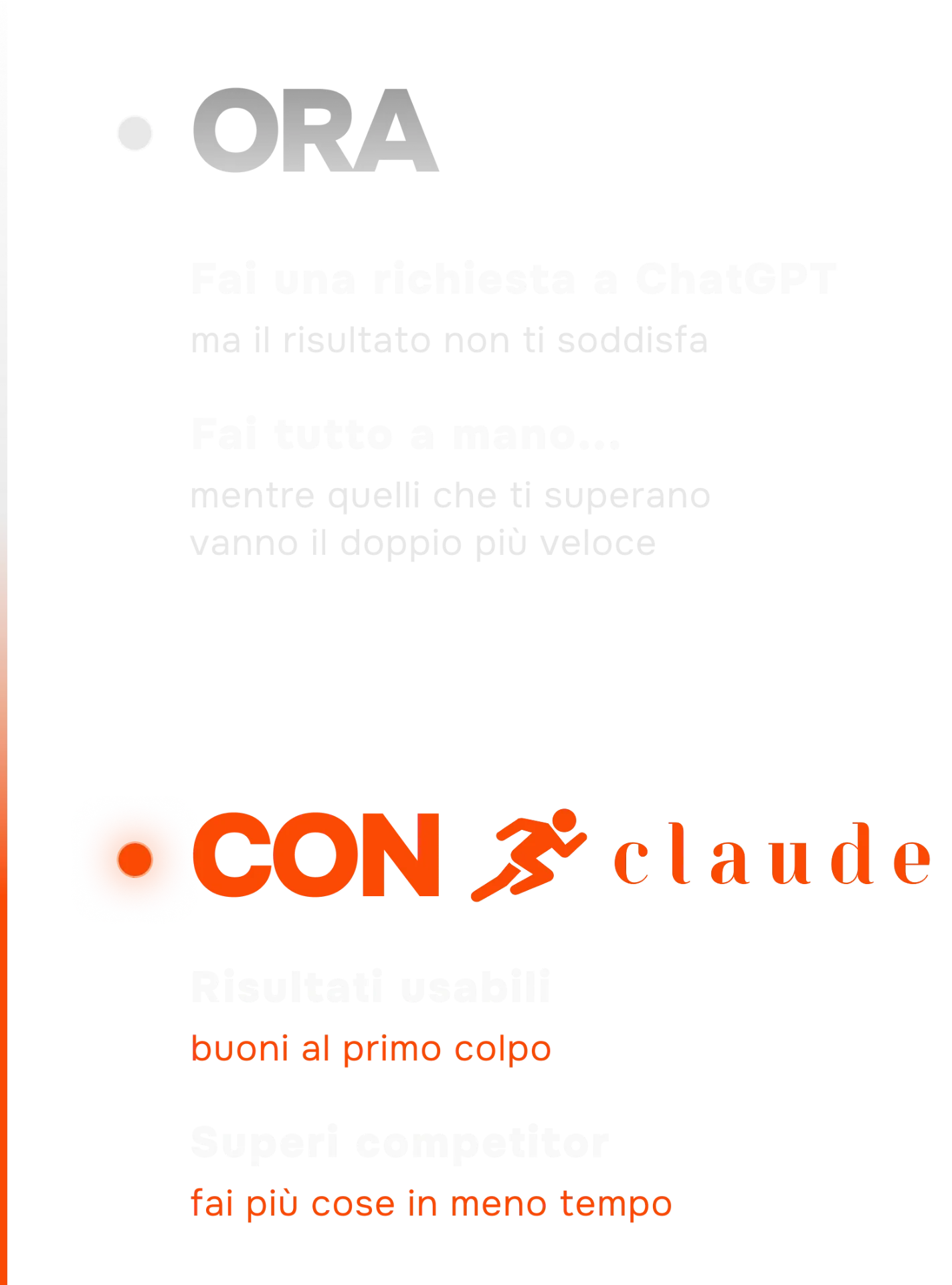 ORA vs CON Speedrun Claude — confronto risultati